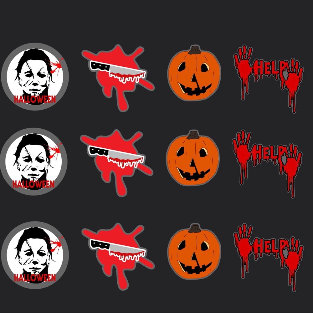 Halloween Horror boogeyman cupcake toppers